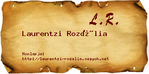 Laurentzi Rozália névjegykártya